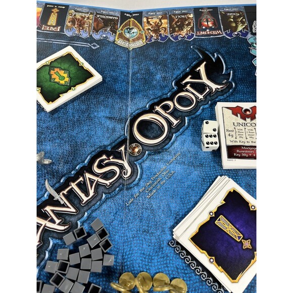Fantasy Opoly Fantasy Board Game One Epic Quest Late for the Sky Complete - Picture 14 of 16